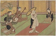 Woman Dancer in Daimyo's Palace, Suzuki Harunobu  Japanese, Woodblock print; ink and color on paper, Japan