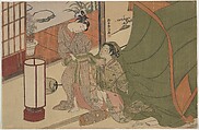 Parting of Lovers: The Morning After, Suzuki Harunobu Japanese, Woodblock print; chuban yoko-e; ink and color on paper, Japan