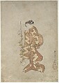 Modern Representation of the Poetess Kaga no Chiyo, Suzuki Harunobu Japanese, Woodblock print; ink and color on paper, Japan