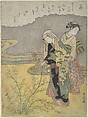 The Bush Clover (Hagi), Suzuki Harunobu Japanese, Woodblock print; ink and color on paper, Japan