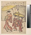 Snow, Suzuki Harunobu  Japanese, Woodblock print; ink and color on paper, Japan