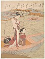 Wild Geese Flying Down the Sumida River, Suzuki Harunobu Japanese, Woodblock print; ink and color on paper, Japan