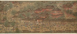 Spring Festival on the River, Unidentified artist, Handscroll; ink and color on silk, China