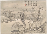 Winter Landscapes and Flowers, Qian Weicheng (Chinese, 1720–1772), Album of twelve paintings; ink and color on paper, China