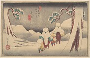 Ōi Station, Utagawa Hiroshige Japanese, Woodblock print; ink and color on paper, Japan