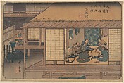 Shimono Suwa Station, Utagawa Hiroshige Japanese, Woodblock print; ink and color on paper, Japan