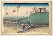 Santono Station, Utagawa Hiroshige Japanese, Woodblock print; ink and color on paper, Japan