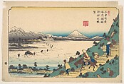 Lake Suwa from Shiojiri Pass, Keisai Eisen  Japanese, Woodblock print; ink and color on paper, Japan