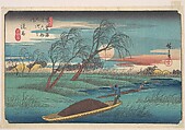 Senba Station, Utagawa Hiroshige (?) Japanese, Woodblock print; ink and color on paper, Japan
