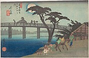 Nagakubo, Station No. 28, Utagawa Hiroshige Japanese, Woodblock print; ink and color on paper, Japan