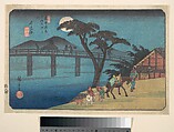 Nagakubo Station, Utagawa Hiroshige  Japanese, Woodblock print; ink and color on paper, Japan