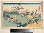 Asukayama Hanami, Utagawa Hiroshige Japanese, Woodblock print; ink and color on paper, Japan