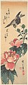 Sparrow and Hibiscus, Utagawa Hiroshige  Japanese, Woodblock print; ink and color on paper, Japan