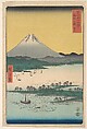 Pine Groves of Miho in Suruga Province, Utagawa Hiroshige Japanese, Woodblock print; ink and color on paper, Japan