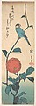 Camellia and Finch, Utagawa Hiroshige  Japanese, Woodblock print; ink and color on paper, Japan
