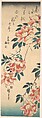 Roses, Utagawa Hiroshige Japanese, Woodblock print; ink and color on paper, Japan