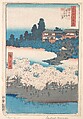 Sendagi Dangozaka, Utagawa Hiroshige  Japanese, Woodblock print; ink and color on paper, Japan