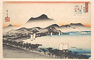 Clearing Weather at Awazu, Lake Biwa, Utagawa Hiroshige Japanese, Woodblock print; ink and color on paper, Japan