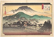 Vesper Bells at Mii Temple, Utagawa Hiroshige  Japanese, Woodblock print; ink and color on paper, Japan
