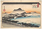 Clearing Weather at Awazu, Utagawa Hiroshige  Japanese, Woodblock print; ink and color on paper, Japan