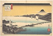Sunset at Seta, Utagawa Hiroshige  Japanese, Woodblock print; ink and color on paper, Japan
