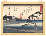 Clearing Weather at Awazu (Awazu seiran), from the series Eight Views of Ōmi (Ōmi hakkei), Utagawa Hiroshige Japanese, Woodblock print; ink and color on paper, Japan