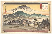 Vesper Bells at Mii Temple, Utagawa Hiroshige Japanese, Woodblock print; ink and color on paper, Japan