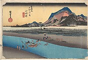 Odawara; Sakogawa, Utagawa Hiroshige  Japanese, Woodblock print; ink and color on paper, Japan