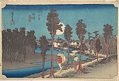 Numazu Ki Kure, Utagawa Hiroshige Japanese, Woodblock print; ink and color on paper, Japan