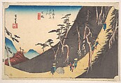 Nissaka, Sayo Nakayama, Utagawa Hiroshige  Japanese, Woodblock print; ink and color on paper, Japan