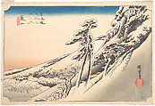 Kameyama, Yuki Hare, Utagawa Hiroshige  Japanese, Woodblock print; ink and color on paper, Japan