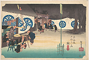 Seki, Honjin Sotatsu, Utagawa Hiroshige  Japanese, Woodblock print; ink and color on paper, Japan