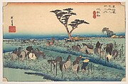 Chiriu, Station No. 40, Utagawa Hiroshige  Japanese, Woodblock print; ink and color on paper, Japan
