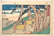 Kameyama, Utagawa Hiroshige Japanese, Woodblock print; ink and color on paper, Japan