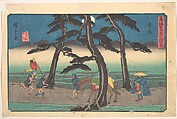 Akasaka Station, Utagawa Hiroshige Japanese, Woodblock print; ink and color on paper, Japan