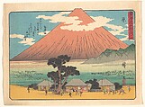 東海道五十三次 原, Utagawa Hiroshige Japanese, Woodblock print; ink and color on paper, Japan