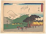 東海道五十三次 江尻, Utagawa Hiroshige Japanese, Woodblock print; ink and color on paper, Japan
