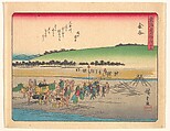 東海道五十三次 金谷, Utagawa Hiroshige Japanese, Woodblock print; ink and color on paper, Japan