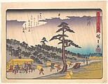 Futakawa, from the series The Fifty-three Stations of the Tōkaidō Road, Utagawa Hiroshige Japanese, Woodblock print; ink and color on paper, Japan