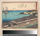 Shinagawa Station, Utagawa Hiroshige  Japanese, Woodblock print; ink and color on paper, Japan