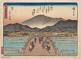 Kyoto: Sanju Ohashi no zu., Utagawa Hiroshige  Japanese, Woodblock print; ink and color on paper, Japan