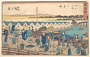 Nihon bashi, Utagawa Hiroshige Japanese, Woodblock print; ink and color on paper, Japan