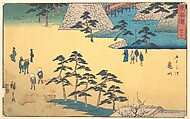 Kameyama, Woodblock print; ink and color on paper, Japan