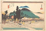 The Ishiyakushi Temple at Ishiyakushi, Utagawa Hiroshige  Japanese, Woodblock print; ink and color on paper, Japan