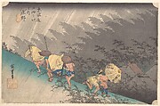 Shower at Shōno, Utagawa Hiroshige  Japanese, Woodblock print; ink and color on paper, Japan
