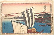 Shell Gathering at Shibaura, Utagawa Hiroshige  Japanese, Woodblock print; ink and color on paper, Japan