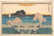 Mimeguri Zutsumi Matsuchiyama Embo, Woodblock print; ink and color on paper, Japan