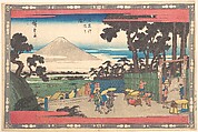 Meguro Gionin Zaka, Utagawa Hiroshige Japanese, Woodblock print; ink and color on paper, Japan