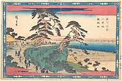 Shinagawa Hakkei Zaka, Utagawa Hiroshige Japanese, Woodblock print; ink and color on paper, Japan