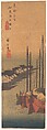 Tsukudajima no Oborozuki, Utagawa Hiroshige Japanese, Woodblock print; ink and color on paper, Japan